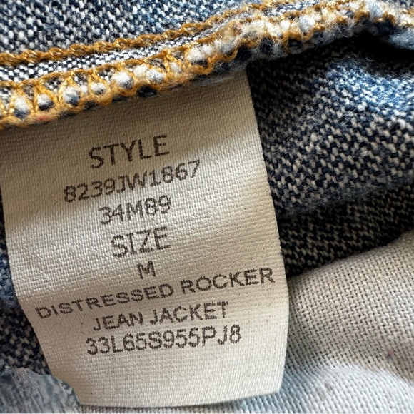 Ralph Lauren Polo Jeans Co Distressed Rocker Denim Jacket Medium Blue Jean - Picture 7 of 9